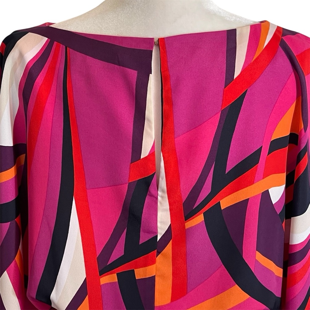 Trina Turk Mingus Kimono Sleeve Geometric Dress View 5
